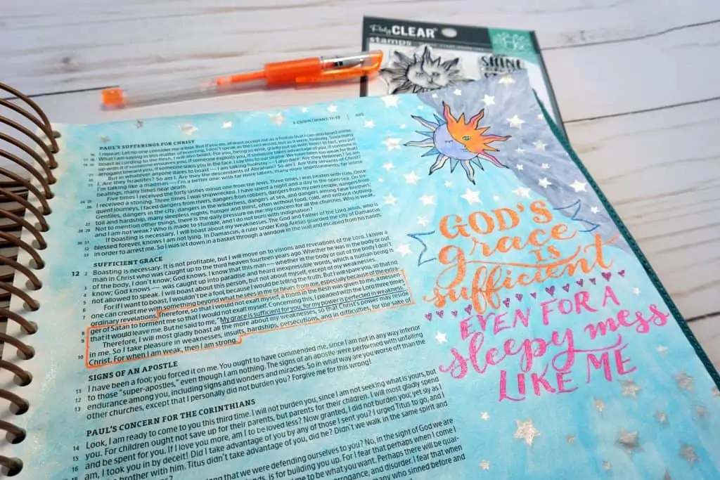 God's grace is sufficient - Bible journaling
