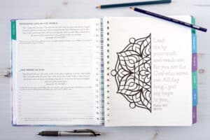 Divine Faith Planner 2024 devo and coloring page
