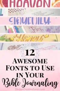 Bible journaling fonts to try