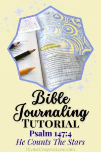 Bible journaling tutorial on Psalm 147:4