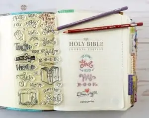 Bible journaling - His Book stamp set