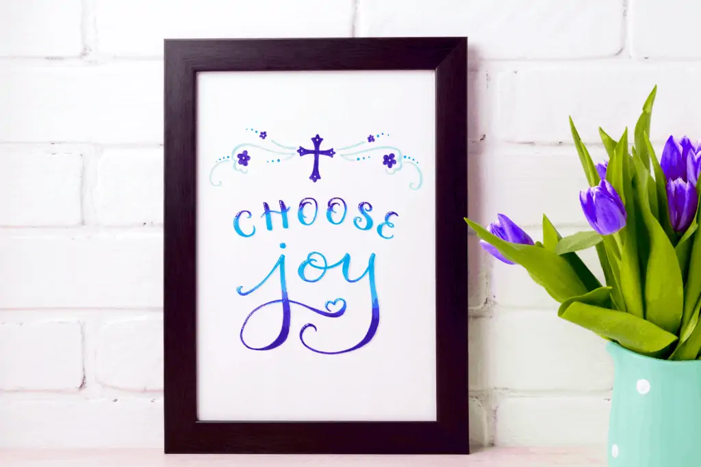 Choose Joy wall art print