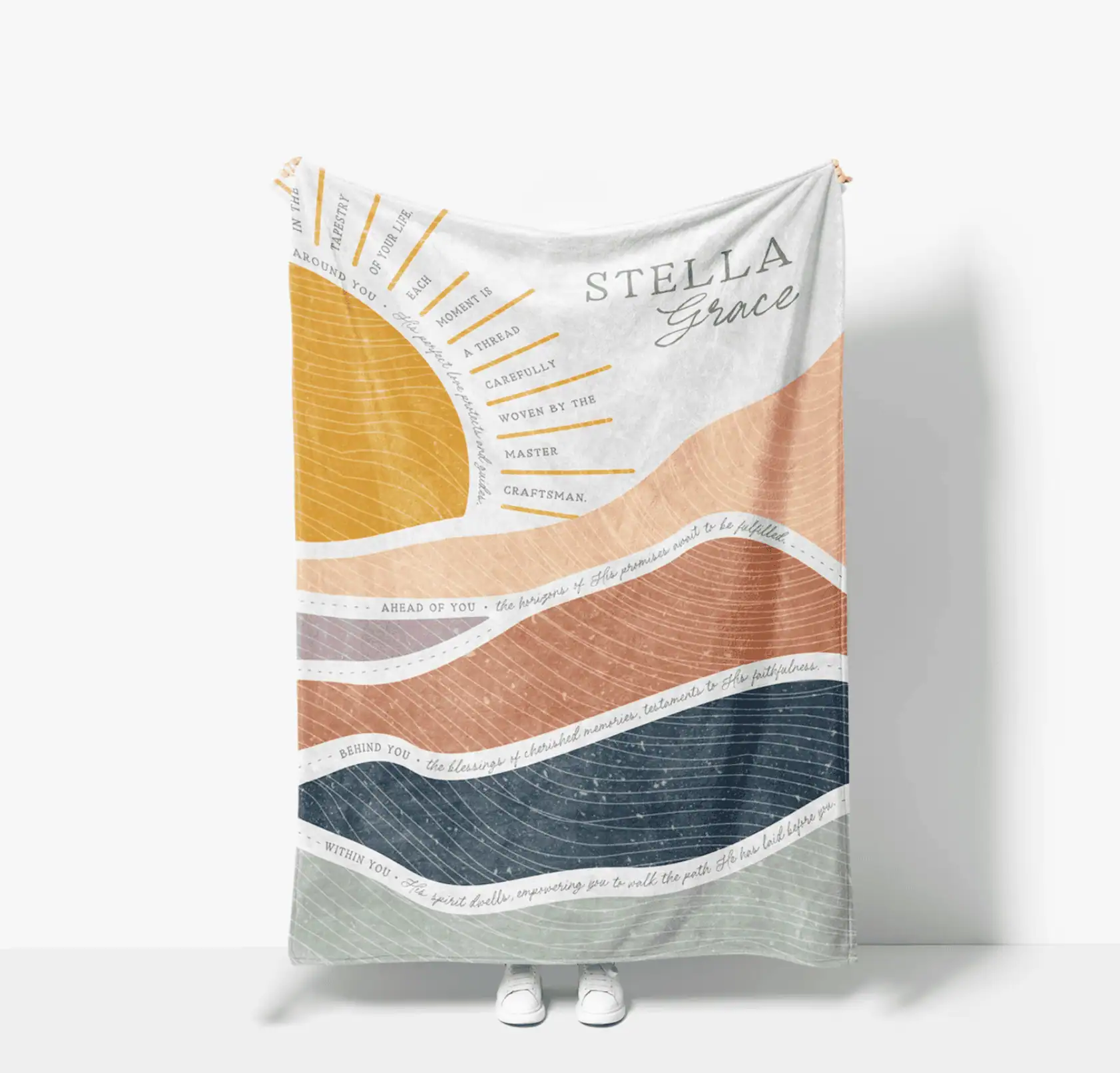Christian graduation blanket - from KinAndCalling on Etsy