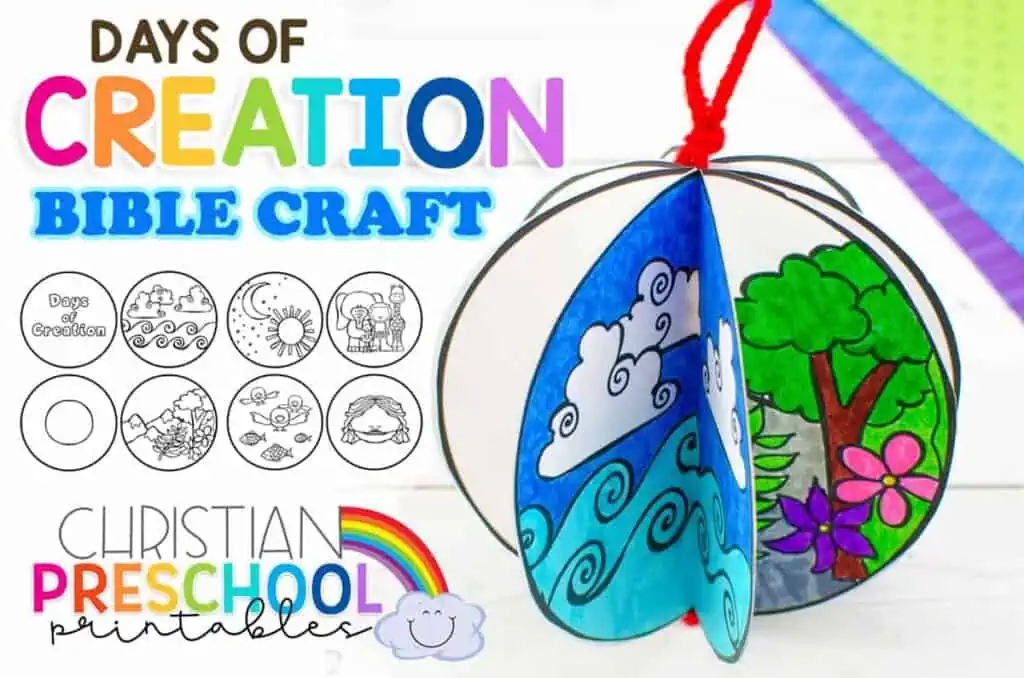 7 Days of Creation craft from Christian Preschool Printables