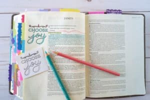 Bible journaling printables - choose JOY