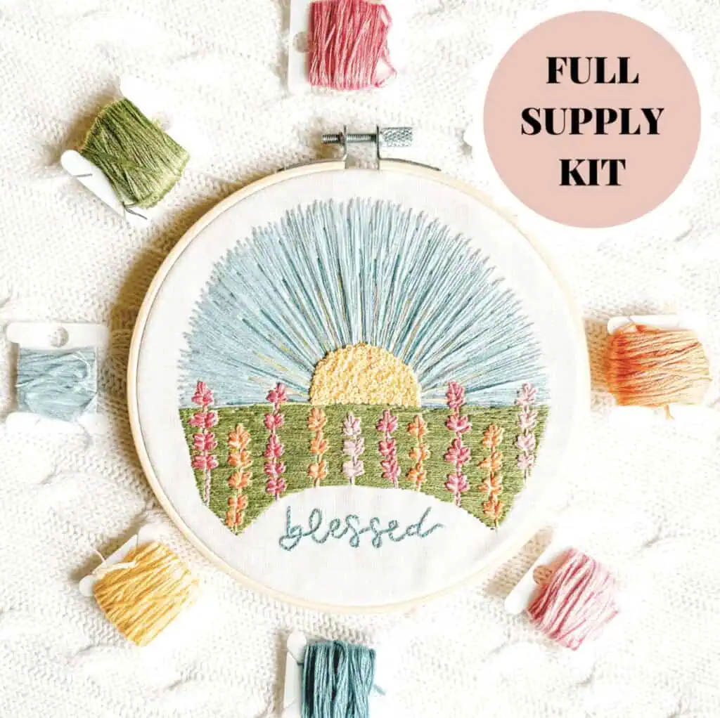 Elly & Grace "blessed" embroidery kit