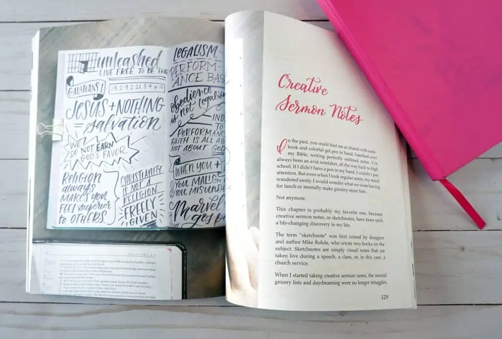 Faith and Lettering book - sermon notes
