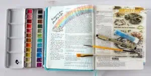 Bible Journaling on Genesis 9: How to Paint a Watercolor Rainbow
