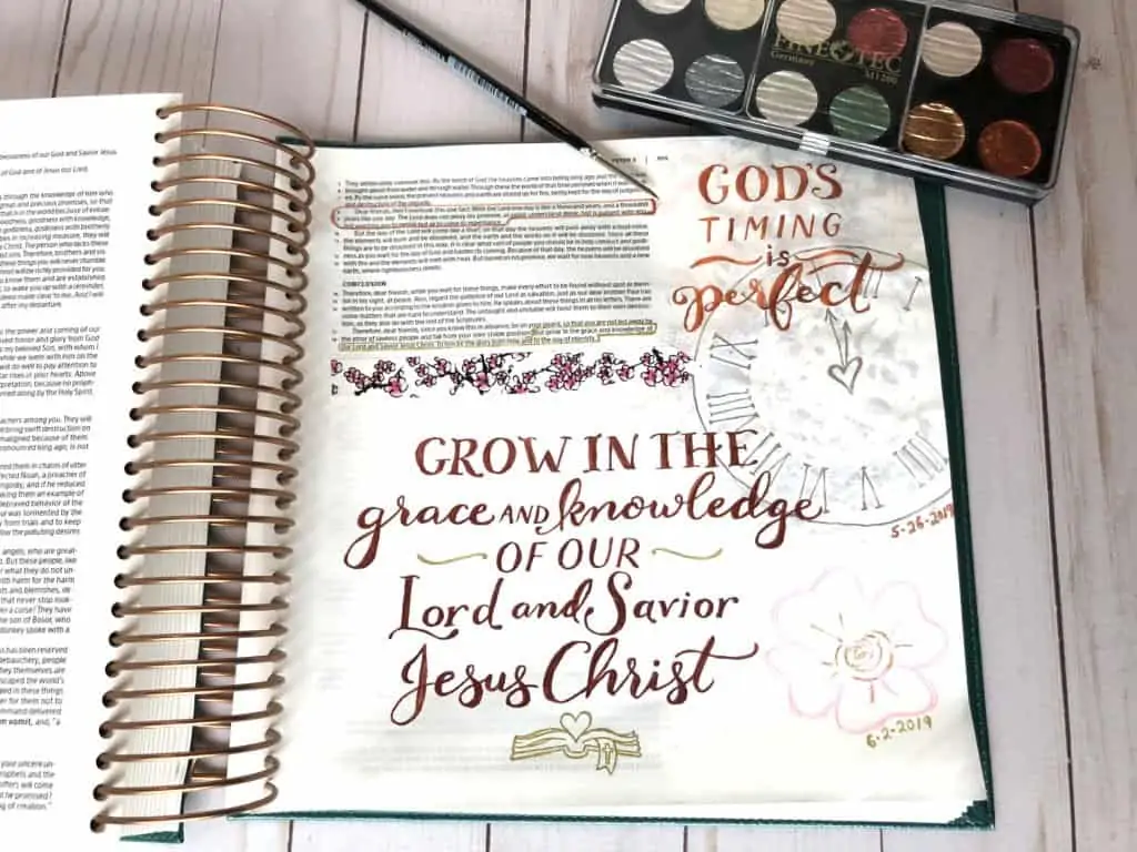 God’s timing is perfect – Bible journaling