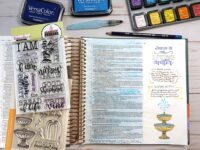 Bible journaling tutorial - living water - with Inktense pencils