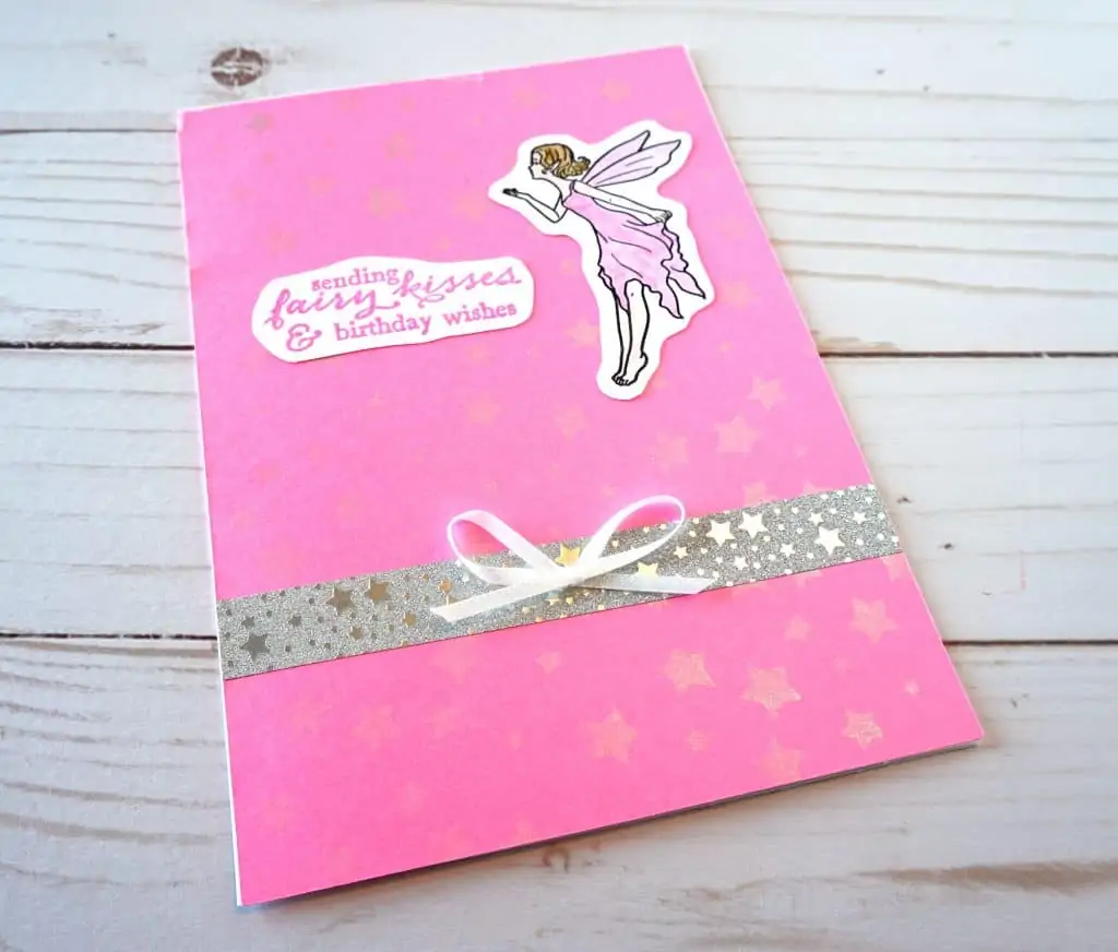 fairy kisses birthday card