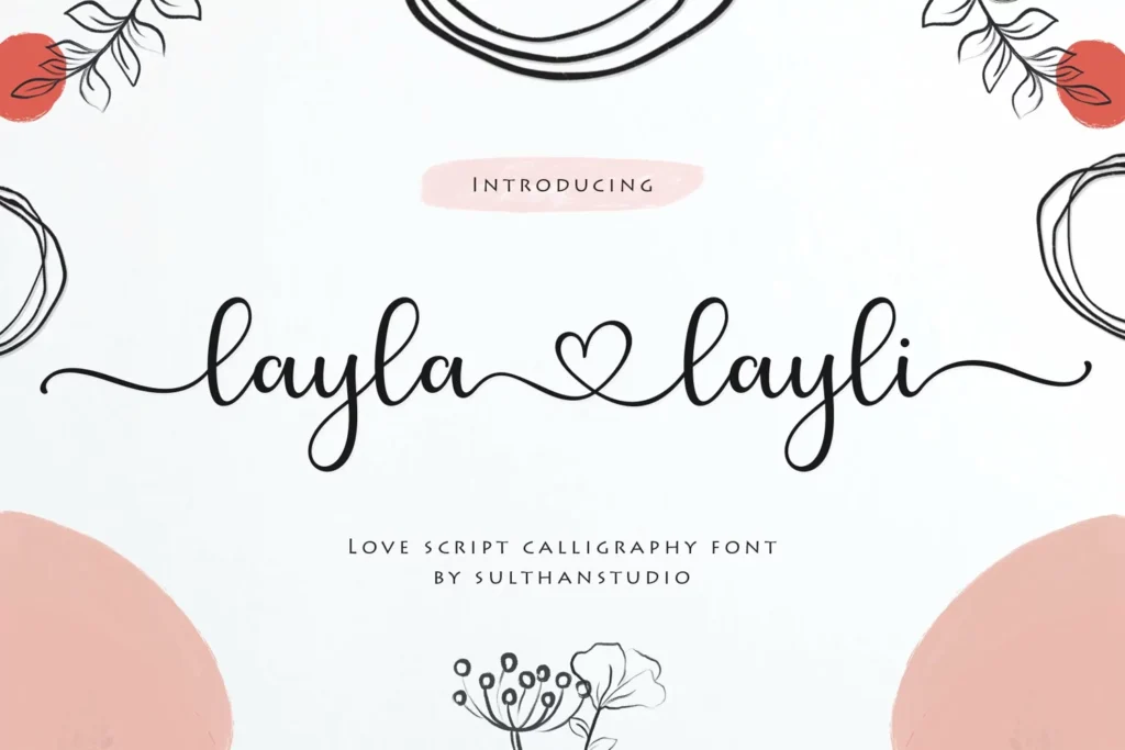 Layla Layli font from Font Bundles