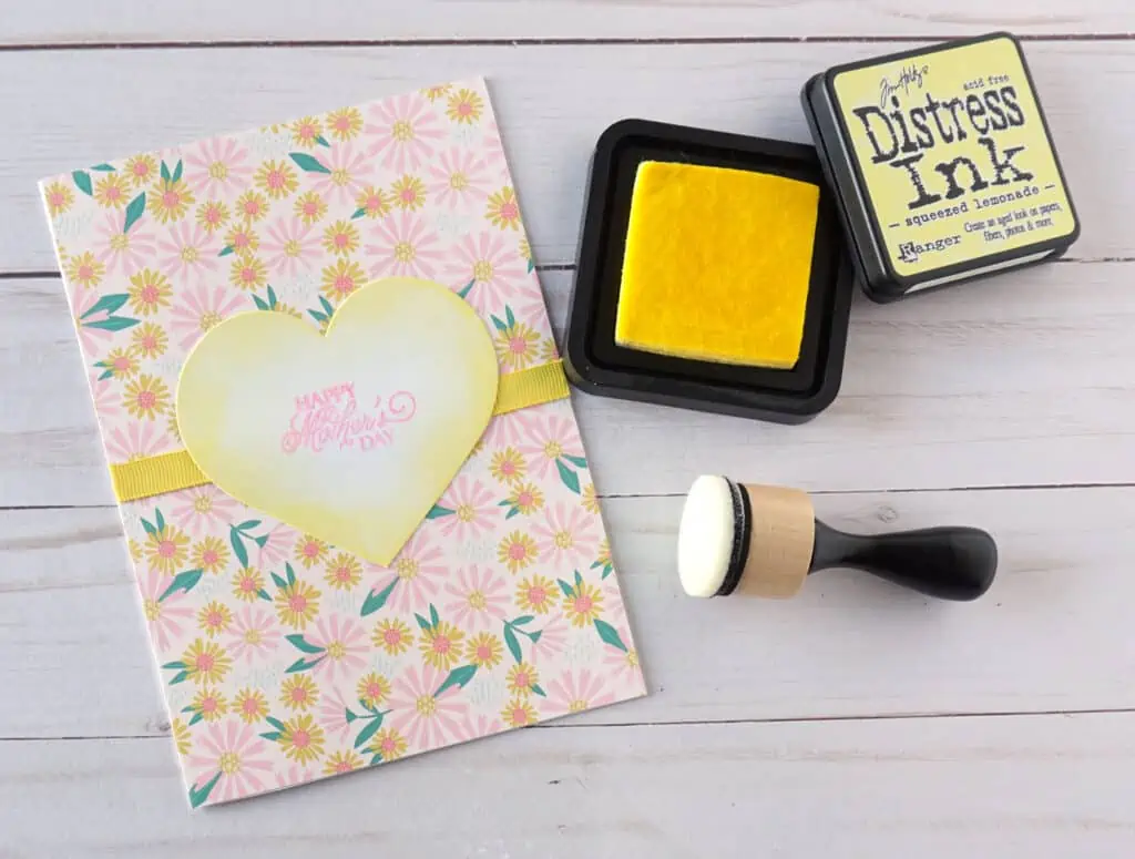 Mother's Day card making with Distress Ink