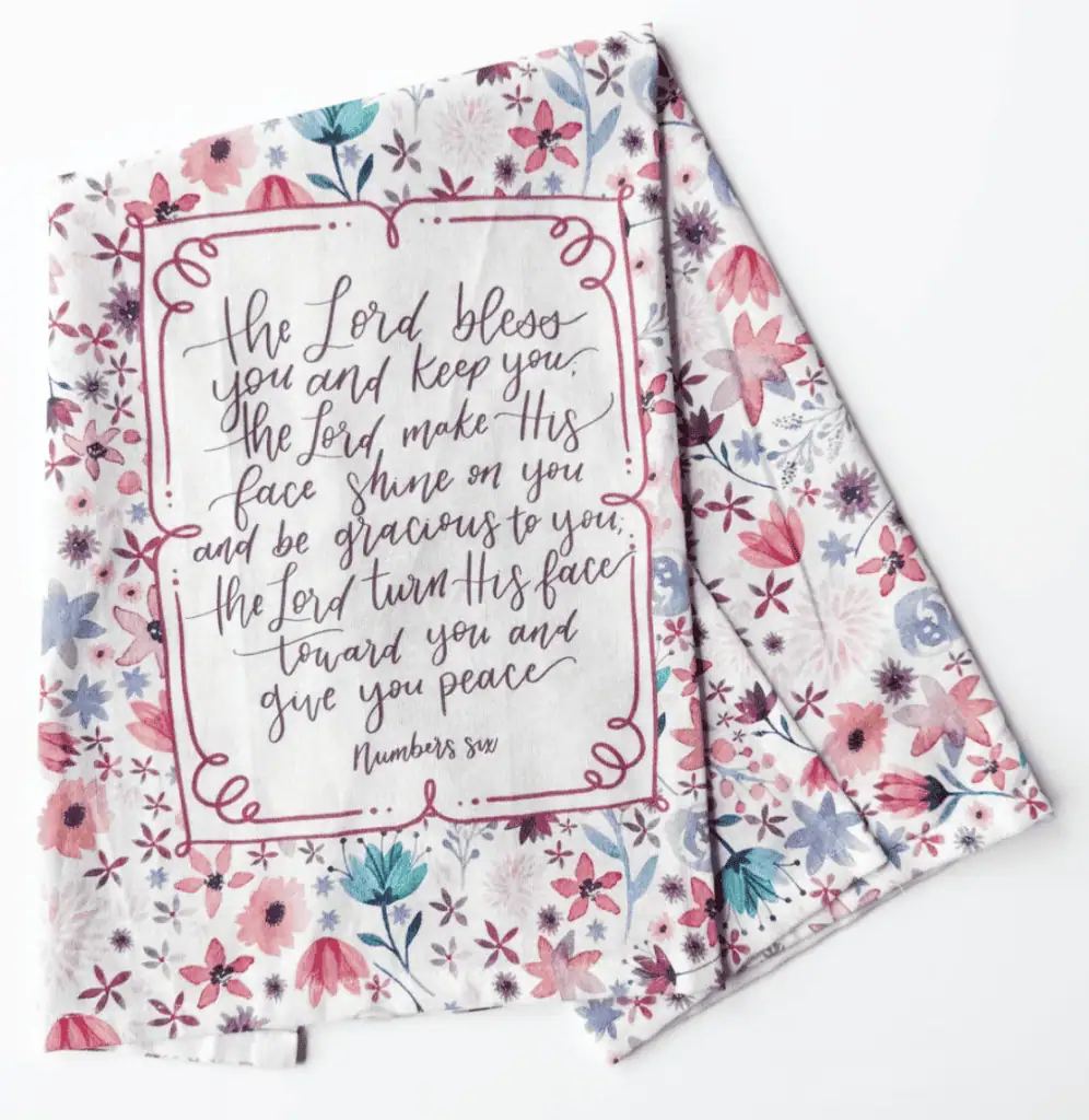 Numbers 6 tea towel - from Elly and Grace