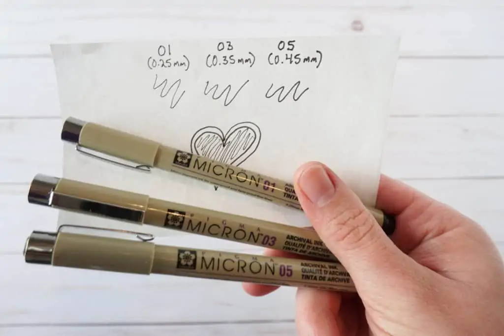 Pigma Micron pens - set of three