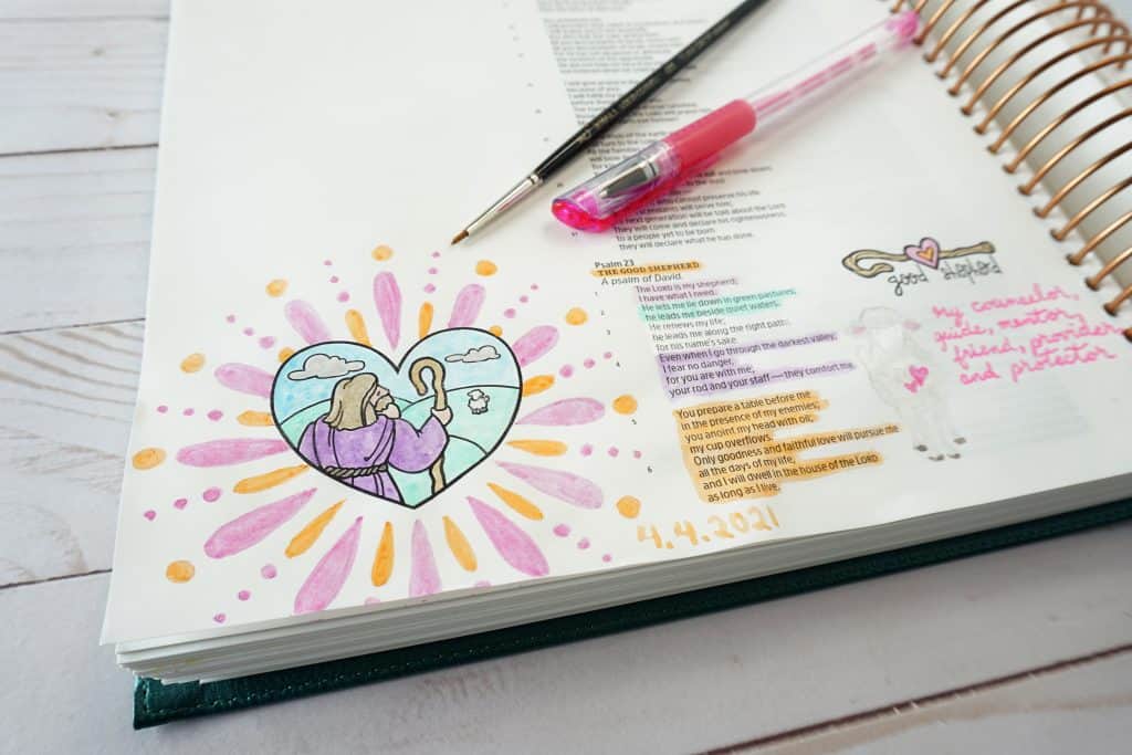 psalm-23-bible-journaling-tutorial-painting-with-gelatos-divine