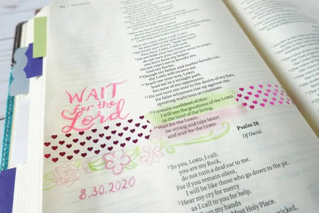 Psalm 27:13-14 wait for the Lord