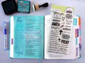 Psalm 5:1-3 Bible journaling page - prayer