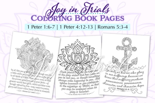 Joy in Trials Coloring Book & Bible Study - coloring group 2