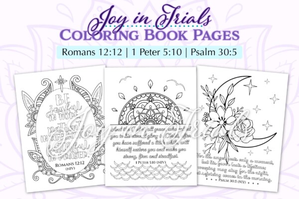 Joy in Trials Coloring Book & Bible Study - coloring group 3