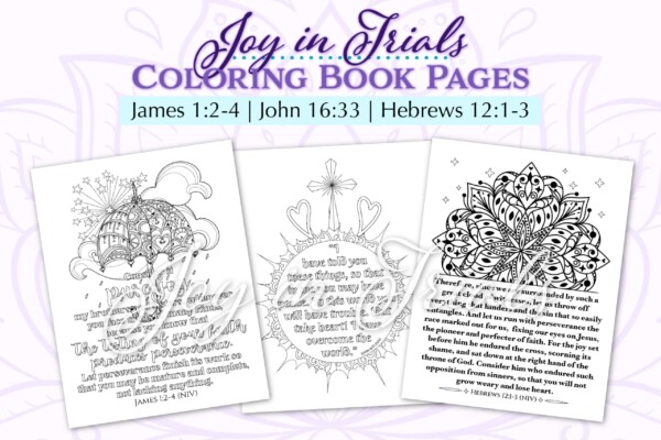 Joy in Trials Coloring Book & Bible Study - coloring group 1