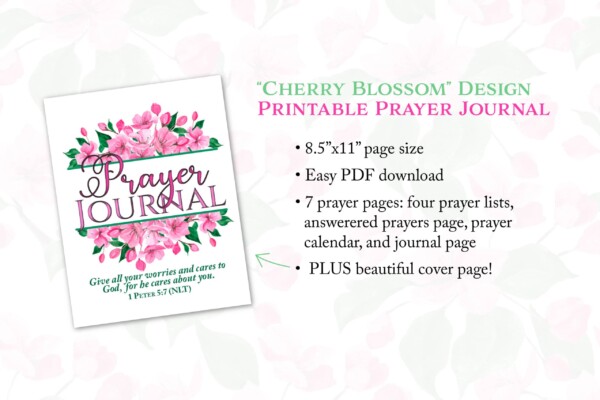 Cherry Blossom Prayer Journal - description