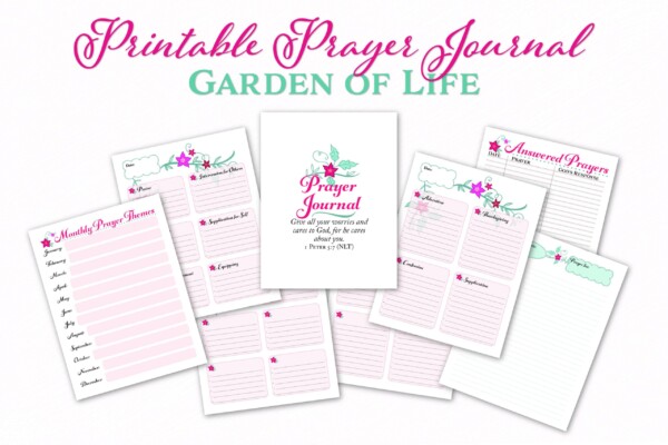 Garden of Life Prayer Journal - printable pages