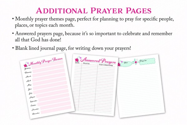 Garden of Life Prayer Journal - additional prayer pages