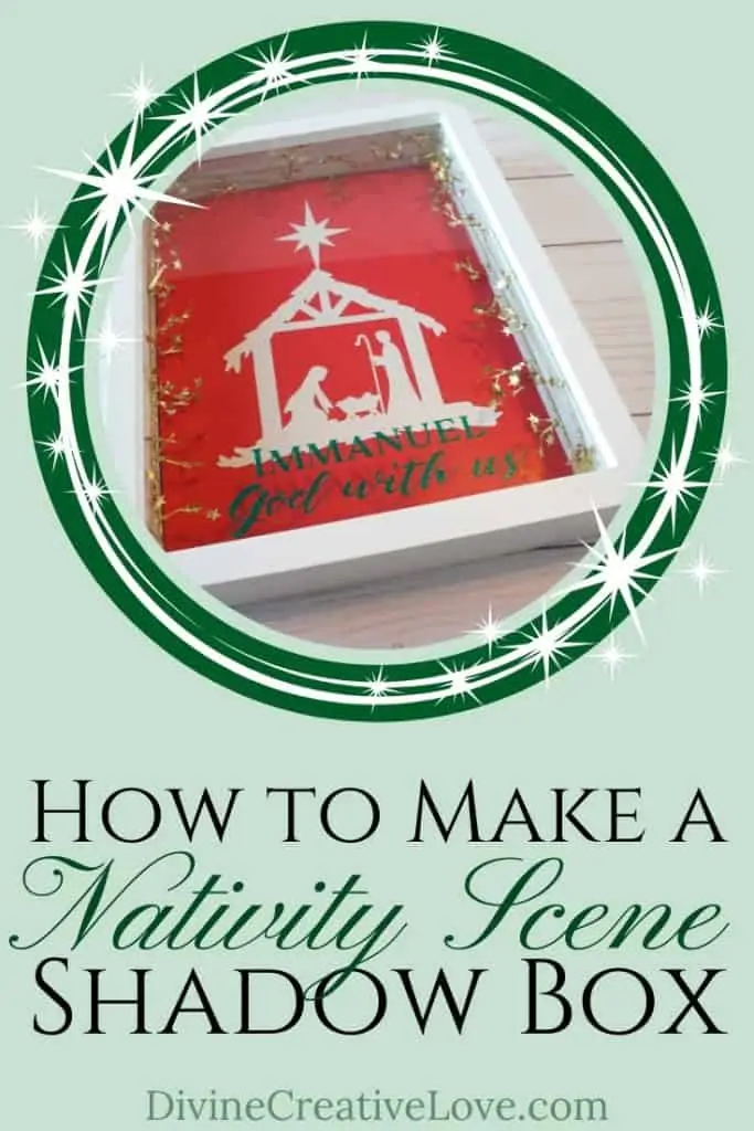 how to make a nativity shadow box