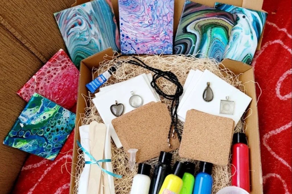 Paint Pouring Gone Mad! craft subscription box