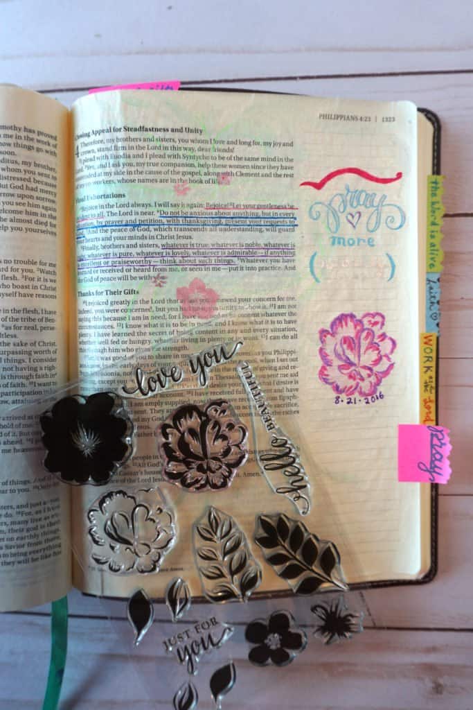 stamps - simple Bible journaling ideas