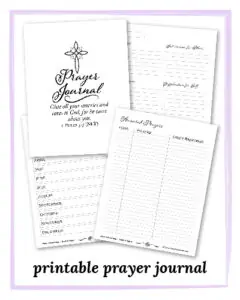 printable prayer journal pages
