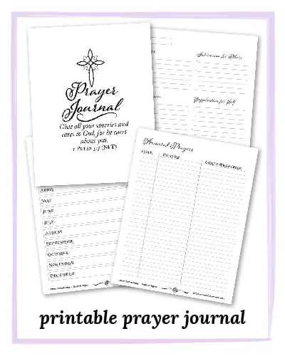 printable prayer journal pages