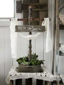 repurposed wood Easter cross from Prodigal Pieces