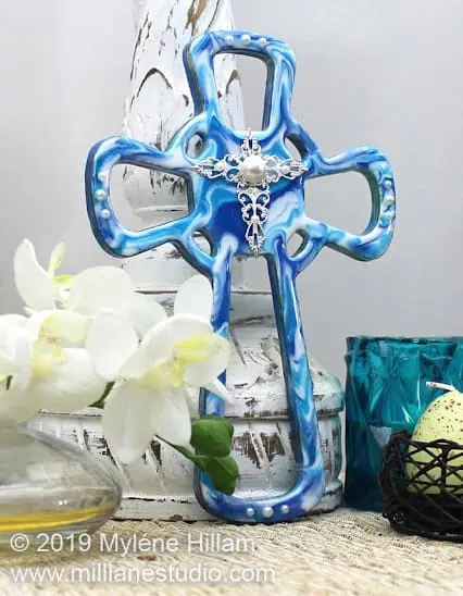 DIY resin cross craft for adults