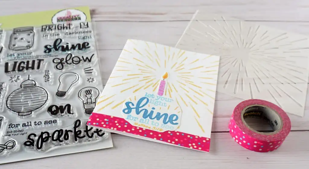 Bible verses for birthday wishes - Matthew 5:16 handmade card