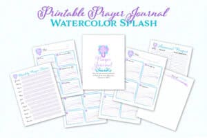 Watercolor Splash Prayer Journal - printable pages